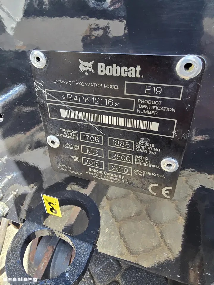 2019 Bobcat E19, 1 000 mth, dovoz Skladem v EU — foto 11 z 17