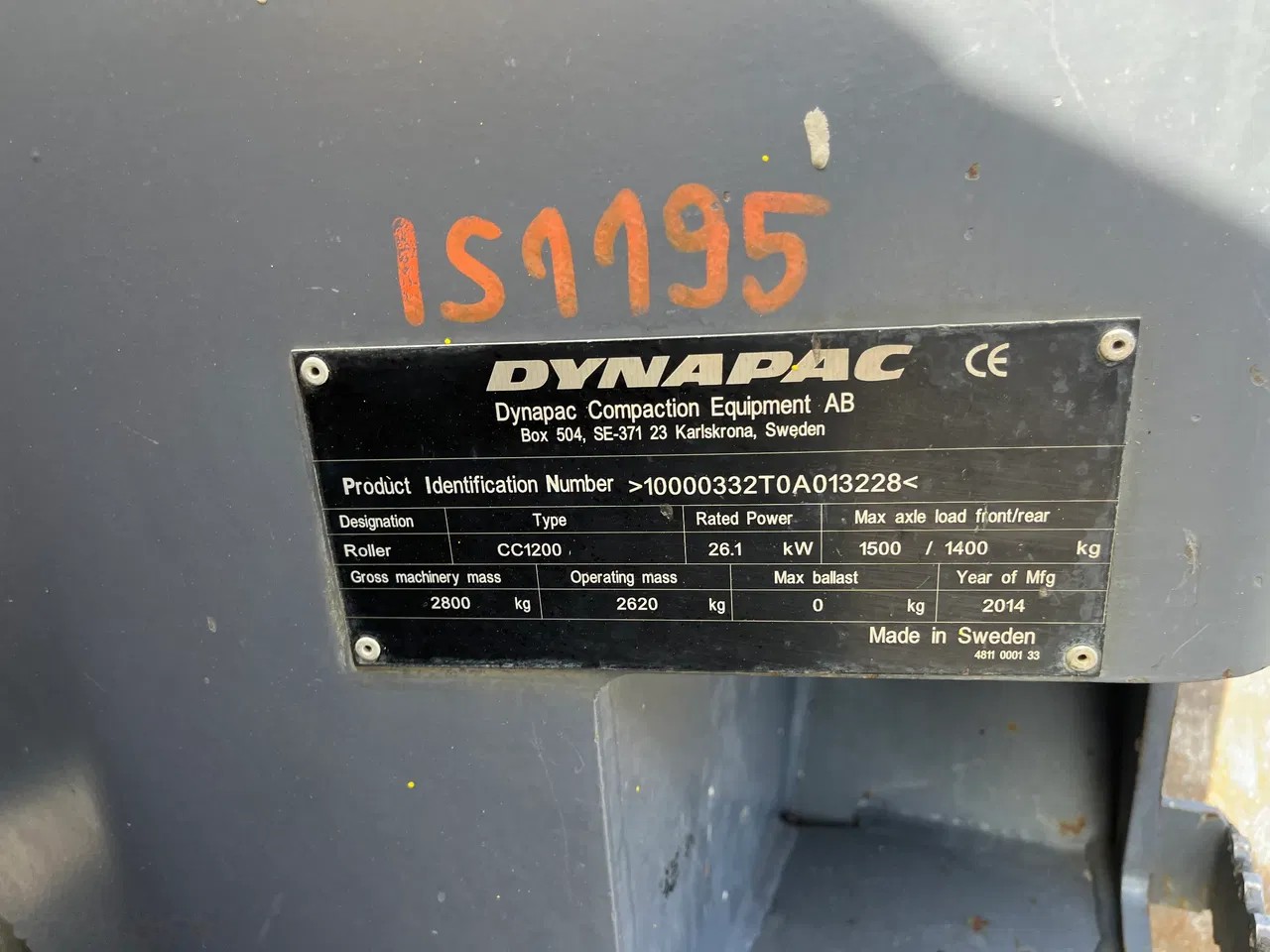 2014 Dynapac CC1200, 1 405 mth, dovoz Skladem v EU — foto 13 z 24