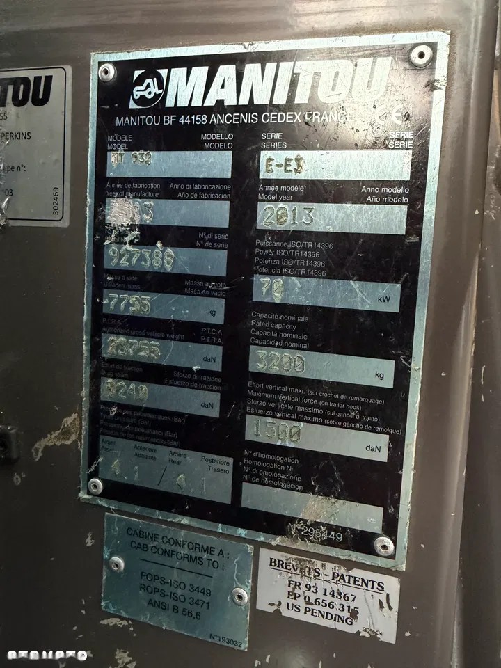 2013 Manitou MT932, 2 769 mth, dovoz Skladem v EU — foto 6 z 24