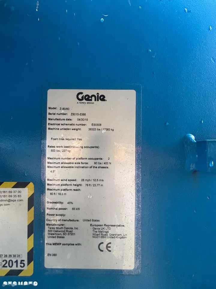2015 Genie, 3 500 mth, dovoz Skladem v EU — foto 4 z 10