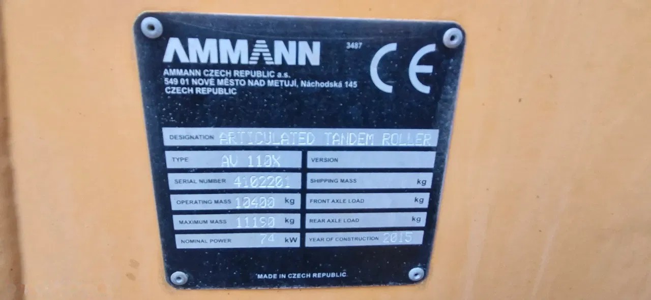 2015 Ammann, 1 380 mth, dovoz Skladem v EU — foto 9 z 10