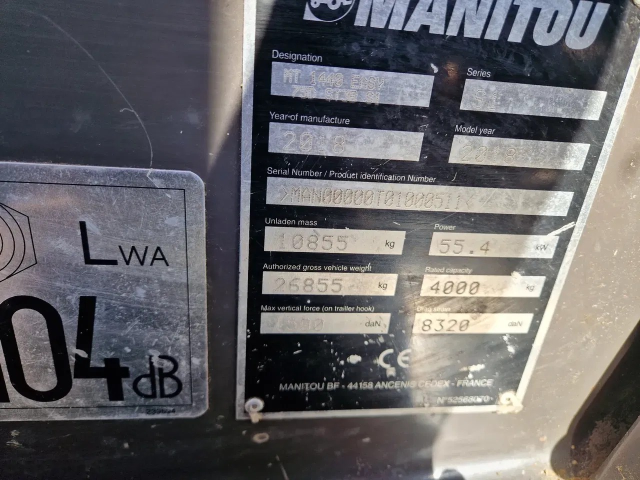 2018 Manitou MT, 4 242 mth, dovoz Skladem v EU — foto 9 z 17