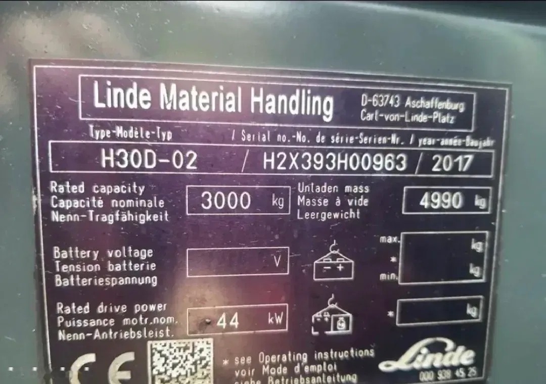 2017 Linde H30D, dovoz Skladem v EU — foto 8 z 24