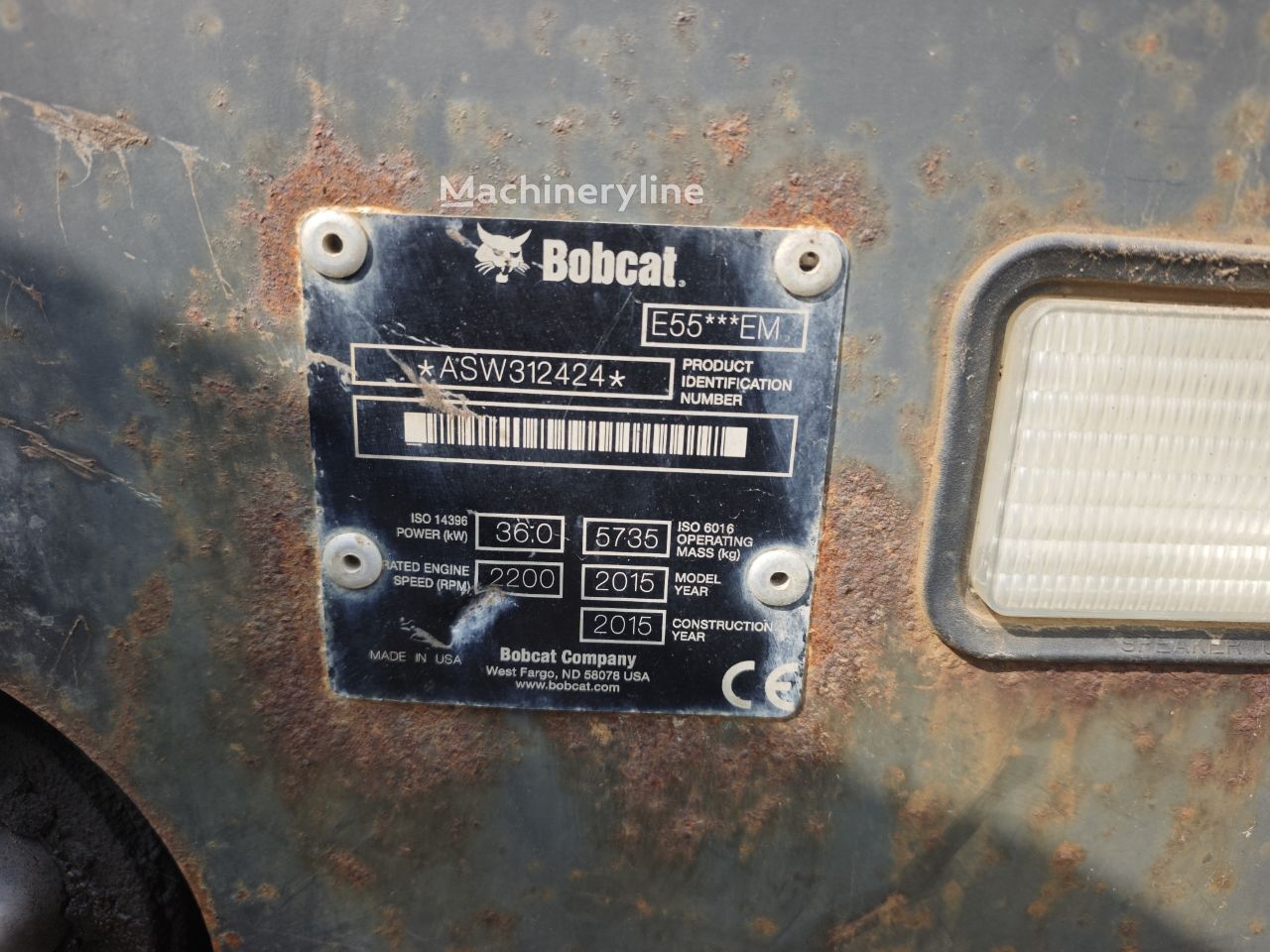 2015 Bobcat E55, dovoz Skladem v EU — foto 14 z 16