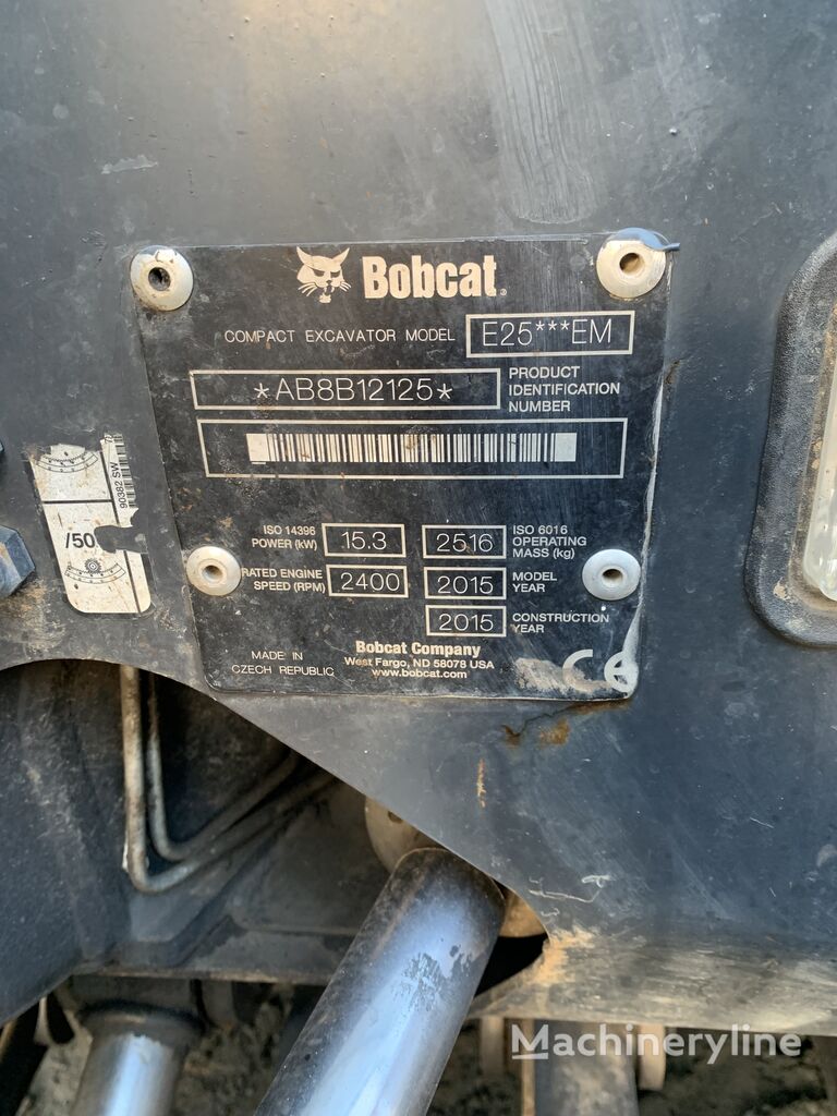 2015 Bobcat E25, dovoz Skladem v EU — foto 5 z 15