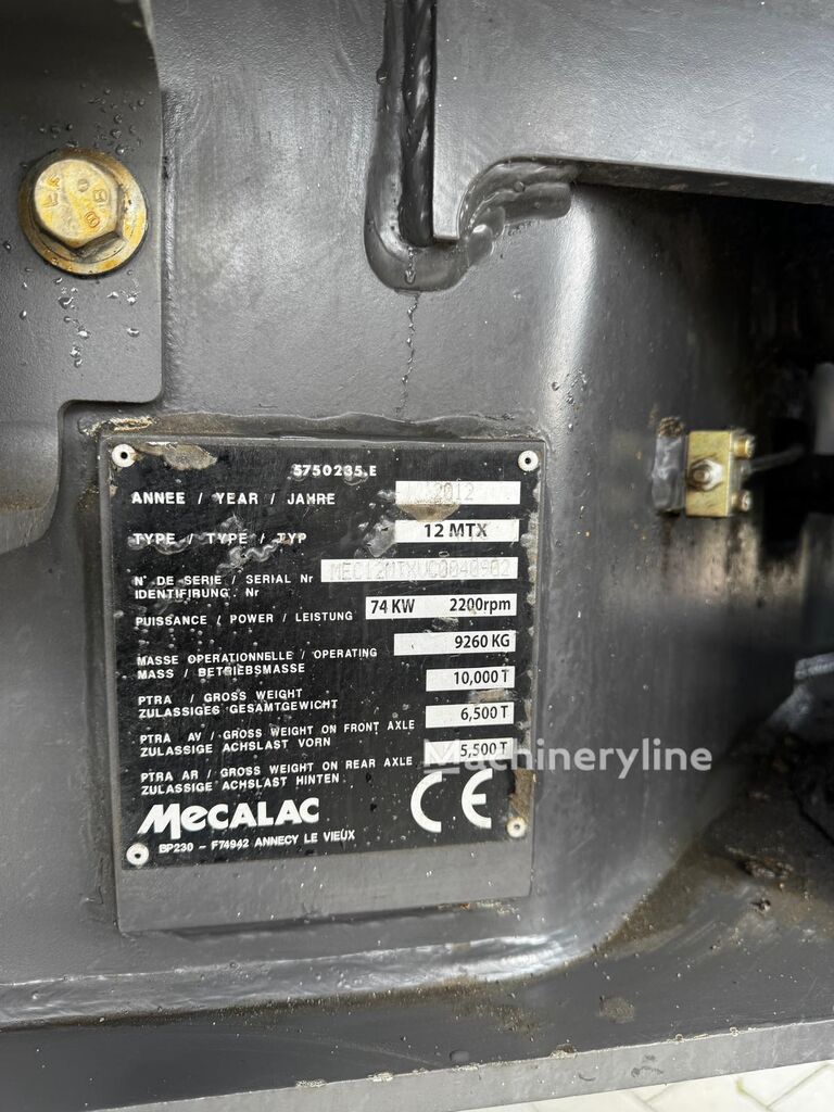 2012 Mecalac 12, 10 501 mth, dovoz Skladem v EU — foto 16 z 16