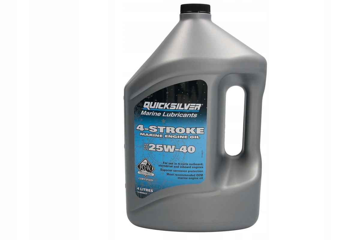 Olej motorový Quicksilver 4T SAE 25W-40 4 l mineralny, Skladem v EU — foto 1