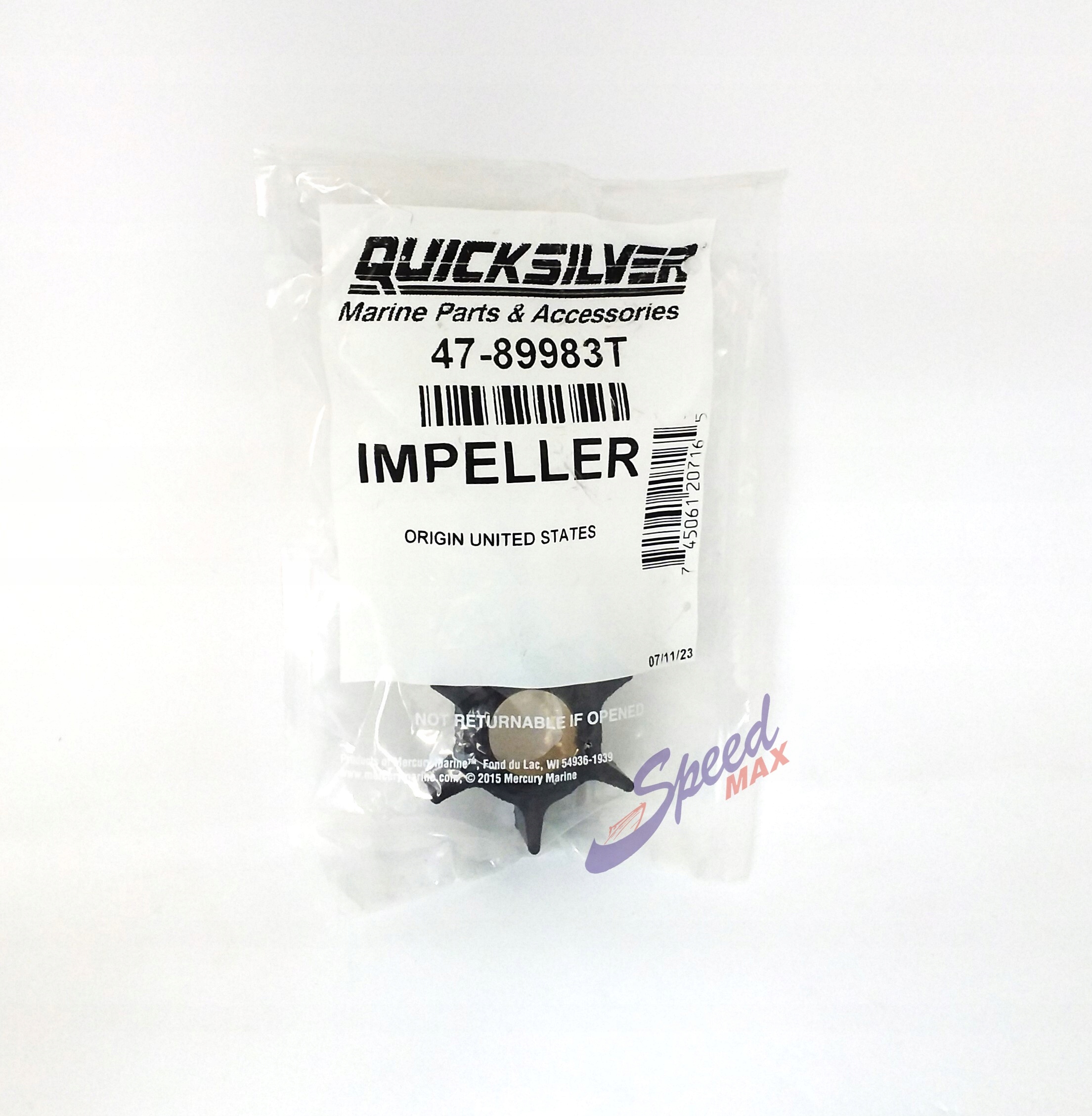 Wirnik pompy wody Quicksilver 47-89983T, Skladem v EU — foto 1