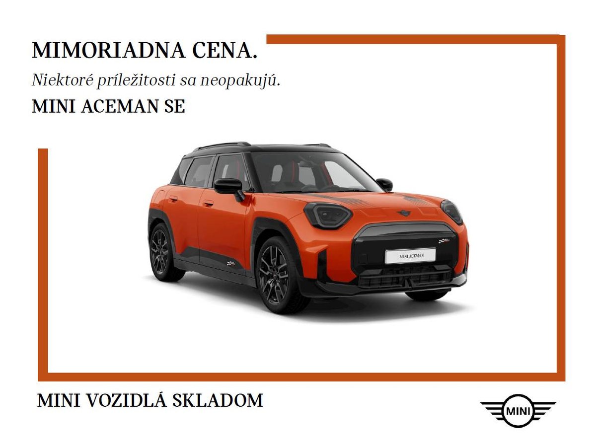 2024 MINI Aceman, 0 km, Slovensko — foto 1