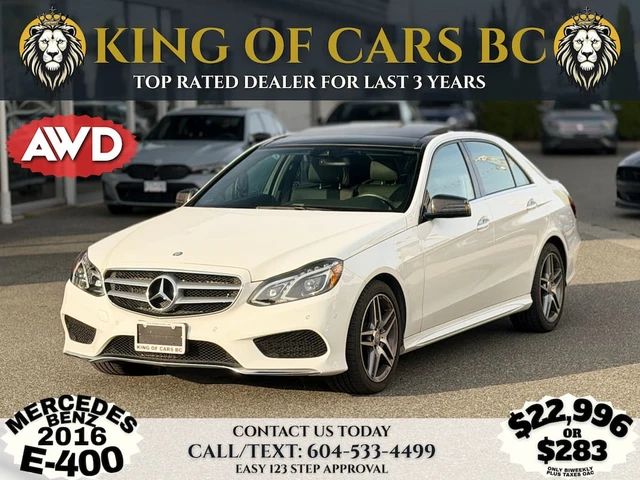 2016 Mercedes-Benz Eclass E 400, bílá, 62 919 km, dovoz Kanada — foto 1