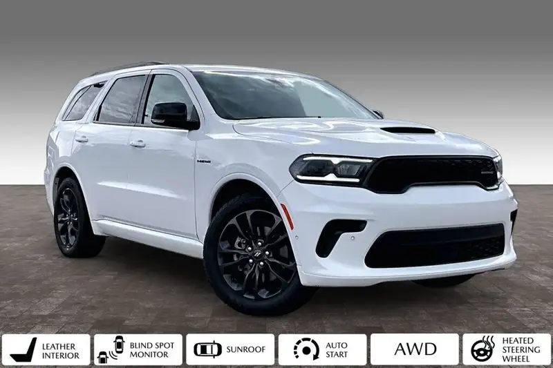 2024 Dodge Durango Awd Rt Plus Blacktop, bílá, 86 665 km, dovoz Kanada — foto 2 z 12